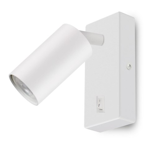 Kinkiet / lampa ścienna Maclean MCE369 W, punktowa, okrągła, GU10, z włącznikiem 55x100mm, biała Maclean Kinkiet / lampa ścienna Maclean MCE369 W, punktowa, okrągła, GU10, z włącznikiem 55x100mm, biała Maclean