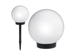 Lampa solarna GreenBlue GB121 wolnostojaca ogrodowa - kula 15x15x48cm, bialy LED Greenblue