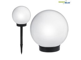 Lampa solarna GreenBlue GB123 wolnostojaca ogrodowa - kula 20x20x53cm, bialy LED Greenblue