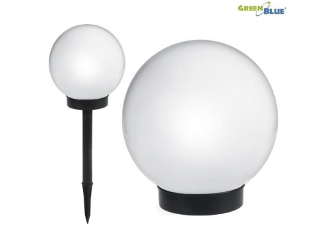 Lampa solarna GreenBlue GB123 wolnostojaca ogrodowa - kula 20x20x53cm, bialy LED Greenblue Lampa solarna GreenBlue GB123 wolnostojaca ogrodowa - kula 20x20x53cm, bialy LED Greenblue
