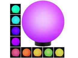 Lampa solarna GreenBlue GB167 wolnostojaca ogrodowa kula 30x30x63cm, kolorowy LED Greenblue