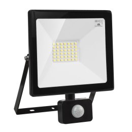 Naświetlacz LED z czujnikiem ruchu Maclean MCE630 CW slim Cold White 30W, IP44 Maclean