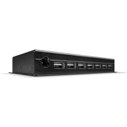 Hub USB 3.0 LINDY Metal 7 Port czarny LINDY