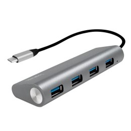 Hub USB-C 3.1 LogiLink UA0309 4 porty, aluminiowa obudowa LogiLink