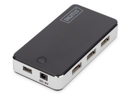 Hub USB DIGITUS DA-70222 7xUSB 2.0, aktywny, czarny Digitus