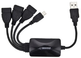 Hub USB Esperanza EA114 3xUSB 2.0 czarny ESPERANZA