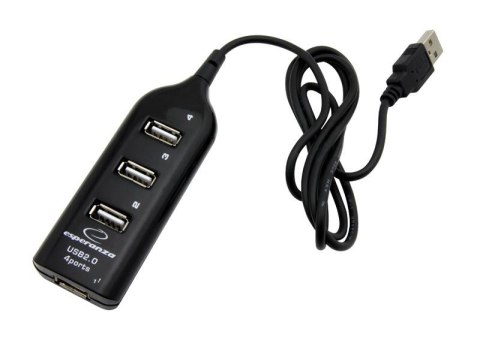 Hub USB Esperanza EA116 4xUSB 2.0 czarny ESPERANZA Hub USB Esperanza EA116 4xUSB 2.0 czarny ESPERANZA
