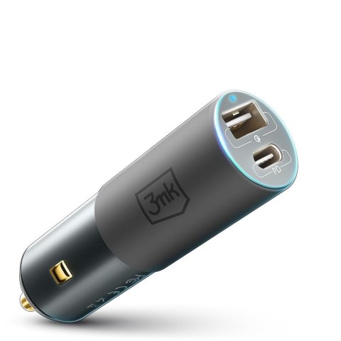 Ładowarka samochodowa 3mk Hyper Car Charger 100W aluminiowa 3mk Protection Ładowarka samochodowa 3mk Hyper Car Charger 100W aluminiowa 3mk Protection