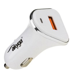 Ładowarka samochodowa Akyga AK-CH-07 12V USB 3000mA biała Quick Charge 3.0 AKYGA