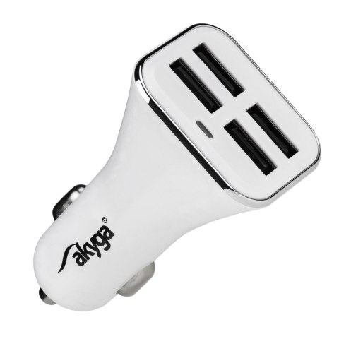 Ładowarka samochodowa Akyga AK-CH-09 12V 4xUSB 6800mA biała AKYGA Ładowarka samochodowa Akyga AK-CH-09 12V 4xUSB 6800mA biała AKYGA