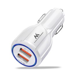 Ładowarka samochodowa Maclean MCE478 W QC 3.0 2xUSB biała Maclean