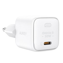 Ładowarka sieciowa Aukey PA-B1L GaN, USB-C, PD 30W biała Aukey
