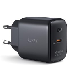 Ładowarka sieciowa Aukey PA-B2T GaN, USB-C, PD 45W Aukey