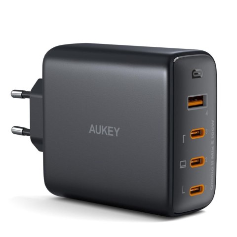 Ładowarka sieciowa Aukey PA-B7S BK GaN, 3x USB-C, USB-A, QC, PD 100W Aukey Ładowarka sieciowa Aukey PA-B7S BK GaN, 3x USB-C, USB-A, QC, PD 100W Aukey