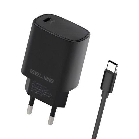 Ładowarka sieciowa Beline 20W 1xUSB-C PD 3.0+kabel USB-C - czarna Beline Ładowarka sieciowa Beline 20W 1xUSB-C PD 3.0+kabel USB-C - czarna Beline