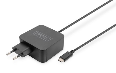 Ładowarka sieciowa DIGITUS zasilacz 1x USB-C PD 3.0 max. 65W zintegrowany kabel 1,2m czarna Digitus Ładowarka sieciowa DIGITUS zasilacz 1x USB-C PD 3.0 max. 65W zintegrowany kabel 1,2m czarna Digitus
