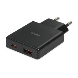 Ładowarka sieciowa iBOX C-43 Slim USB A+C 30W czarna IBOX