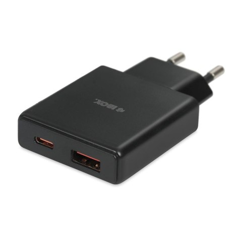 Ładowarka sieciowa iBOX C-43 Slim USB A+C 30W czarna IBOX Ładowarka sieciowa iBOX C-43 Slim USB A+C 30W czarna IBOX