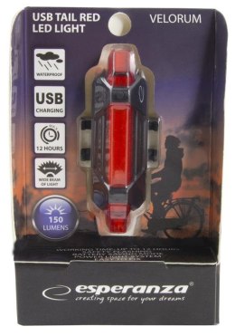 Lampka LED rowerowa Esperanza VELORUM EOT014 na tył USB ESPERANZA