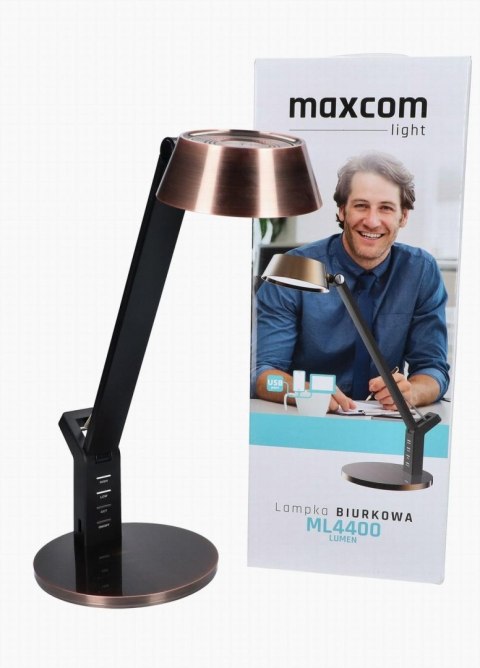 Lampka biurkowa MaxCom ML4400 Lumen, miedziany MAXCOM Lampka biurkowa MaxCom ML4400 Lumen, miedziany MAXCOM