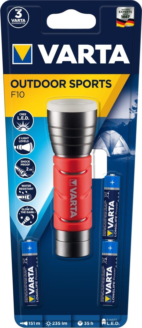 Latarka VARTA LED POWER LINE Outdoor Sports Flash 3AAA Varta Baterie Latarka VARTA LED POWER LINE Outdoor Sports Flash 3AAA Varta Baterie