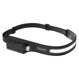 Latarka czołowa LED z czujnikiem ruchu Savio FL-02, USB-C, 350 lm, zasięg 80m Savio