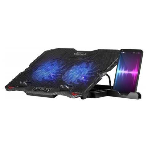 Podstawka chłodząca Defender NS-508 laptop notebook 15.6" 2xUSB 2 fans podświetlenie RGB + uchwyt smartfon Defender Podstawka chłodząca Defender NS-508 laptop notebook 15.6" 2xUSB 2 fans podświetlenie RGB + uchwyt smartfon Defender