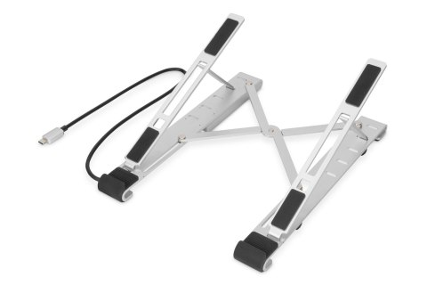 Podstawka przenośna DIGITUS ze zintegrowanym koncetratorem USB-C na laptop 10" i 17" 5 kątów regulacji Digitus Podstawka przenośna DIGITUS ze zintegrowanym koncetratorem USB-C na laptop 10" i 17" 5 kątów regulacji Digitus