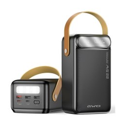 Powerbank Awei P101K 60000mAh 22,5W 3xUSB-A 2xUSB-C czarny AWEI
