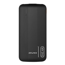 Powerbank Awei P20K 10000mAh 2xUSB 2,4A czarny AWEI