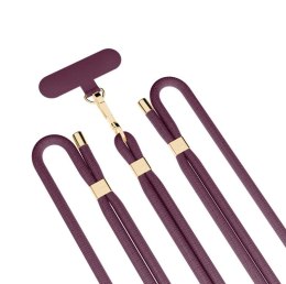 Smycz do telefonu - 3mk EasyClip Elite - Mulberry (gold) ) 3mk Protection