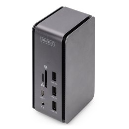Stacja dokująca DIGITUS USB 4.0 Typ C 14-portów 8K 30Hz HDMI, DP 1.4, PD 3.0, SD microSD, RJ45 Digitus