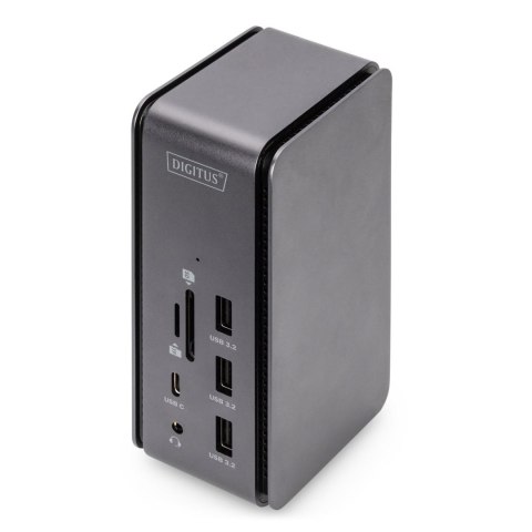 Stacja dokująca DIGITUS USB 4.0 Typ C 14-portów 8K 30Hz HDMI, DP 1.4, PD 3.0, SD microSD, RJ45 Digitus
