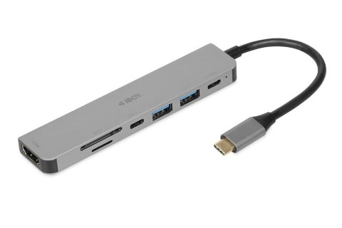 Stacja dokująca hub USB iBOX IUH3SL4K HDMI SD PD100W IBOX Stacja dokująca hub USB iBOX IUH3SL4K HDMI SD PD100W IBOX
