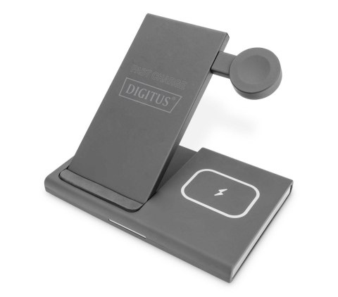 Stacja ładująca DIGITUS indukcyjna 3w1 składana 15W MagSafe + Qi 1m USB czarna Digitus Stacja ładująca DIGITUS indukcyjna 3w1 składana 15W MagSafe + Qi 1m USB czarna Digitus