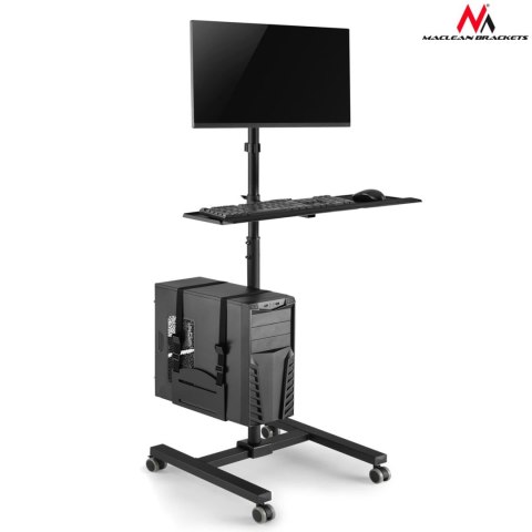 Stand, wózek, mobilne stanowisko komputerowe na kółkach Maclean MC-793 max 20kg max 17"-32" VESA: 75x75,100x100 Maclean Stand, wózek, mobilne stanowisko komputerowe na kółkach Maclean MC-793 max 20kg max 17"-32" VESA: 75x75,100x100 Maclean