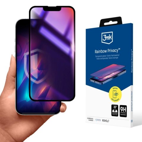 Szkło hartowane, prywatyzujące do Apple iPhone 16 - 3mk Rainbow Privacy 3mk Protection Szkło hartowane, prywatyzujące do Apple iPhone 16 - 3mk Rainbow Privacy 3mk Protection