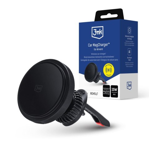 Uchwyt samochodowy z ładowarką indukcyjną 3mk Car MagCharger for Airvent 3mk Protection Uchwyt samochodowy z ładowarką indukcyjną 3mk Car MagCharger for Airvent 3mk Protection