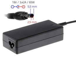 Zasilacz sieciowy Akyga AK-ND-01 do notebooka 19V/3,42A 65W 5.5x2.5 mm AKYGA