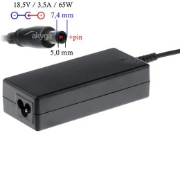 Zasilacz sieciowy Akyga AK-ND-03 do notebooka 18,5V/3,5A 65W 7,4x5,0mm + pin AKYGA
