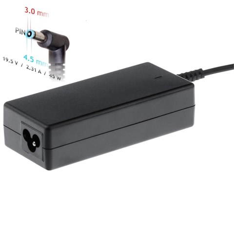 Zasilacz sieciowy Akyga AK-ND-68 do notebooka 19,5V/2,31A 45W 4.5x3.0mm + pin AKYGA Zasilacz sieciowy Akyga AK-ND-68 do notebooka 19,5V/2,31A 45W 4.5x3.0mm + pin AKYGA