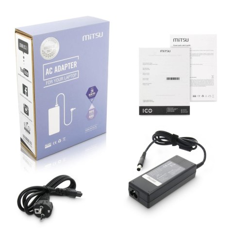 Zasilacz sieciowy Mitsu 19.5V 4.62A (7.4x5.0 pin) do notebooka Dell Mitsu Zasilacz sieciowy Mitsu 19.5V 4.62A (7.4x5.0 pin) do notebooka Dell Mitsu