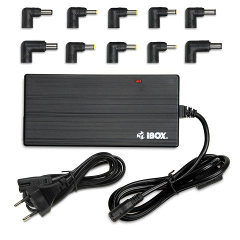Zasilacz sieciowy uniwersalny iBOX IUZ90WA do notebooka automatyczny o mocy 90W, 10 wtyczek IBOX