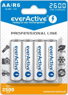 Akumulatorki AA/R6 everActive Professional Line 2600 mAh 4 sztuki Everactive