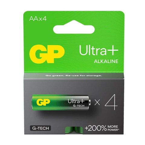 Bateria alkaliczna AA/LR6 GP ReCyko Ultra+ Alkaline G-TECH - 4 sztuki GP Bateria alkaliczna AA/LR6 GP ReCyko Ultra+ Alkaline G-TECH - 4 sztuki GP