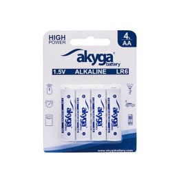 Bateria alkaliczna Akyga AKY2068 AA LR6 Zn-MnO2, 1.5V/3050mAh 4szt/blister AKYGA