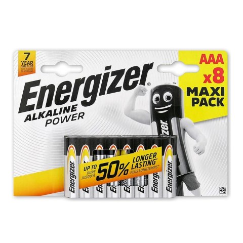 Bateria alkaliczna Energizer Alkaline Power AAA / LR03 - 8 sztuk (blister) Energizer Bateria alkaliczna Energizer Alkaline Power AAA / LR03 - 8 sztuk (blister) Energizer