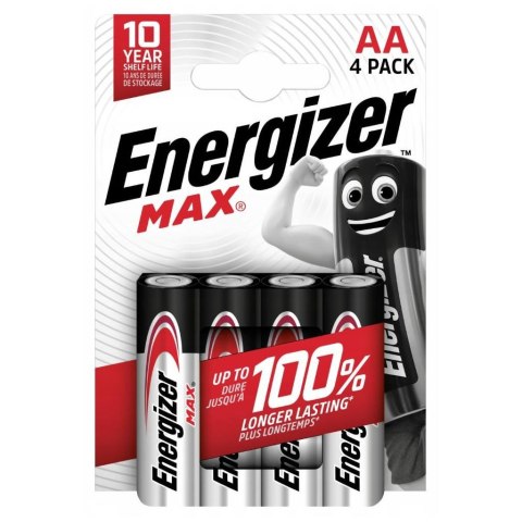 Bateria alkaliczna Energizer MAX AA / LR6 - 4 sztuki (blister) Energizer Bateria alkaliczna Energizer MAX AA / LR6 - 4 sztuki (blister) Energizer