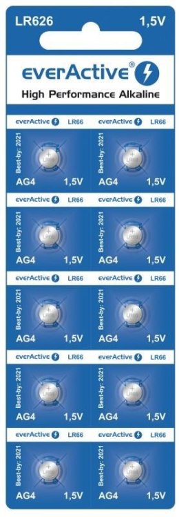 Baterie alkaliczne mini everActive G4 LR626 LR66 10 sztuk Everactive