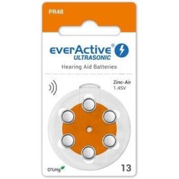 Baterie do aparatów słuchowych 13 / PR48 everActive ULTRASONIC 13 - 6 sztuk Everactive